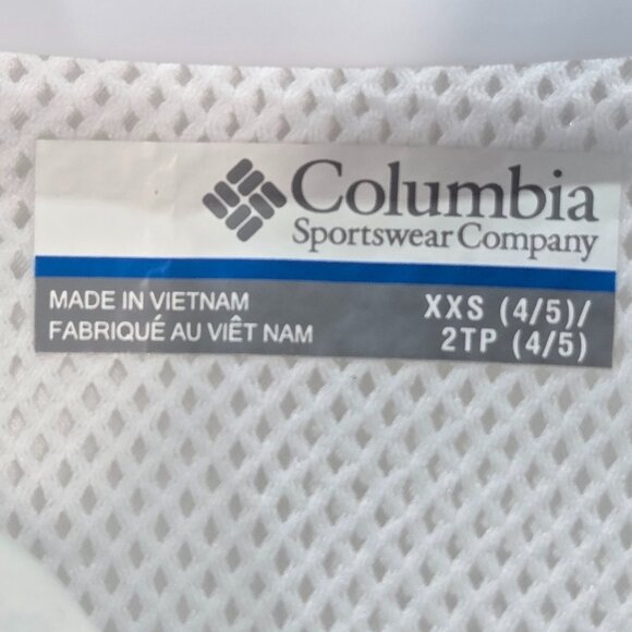 NWOT | Columbia Boys Long Sleeve Fishing Button Up Shirt White Omni-Shade | XXS - Picture 3 of 4